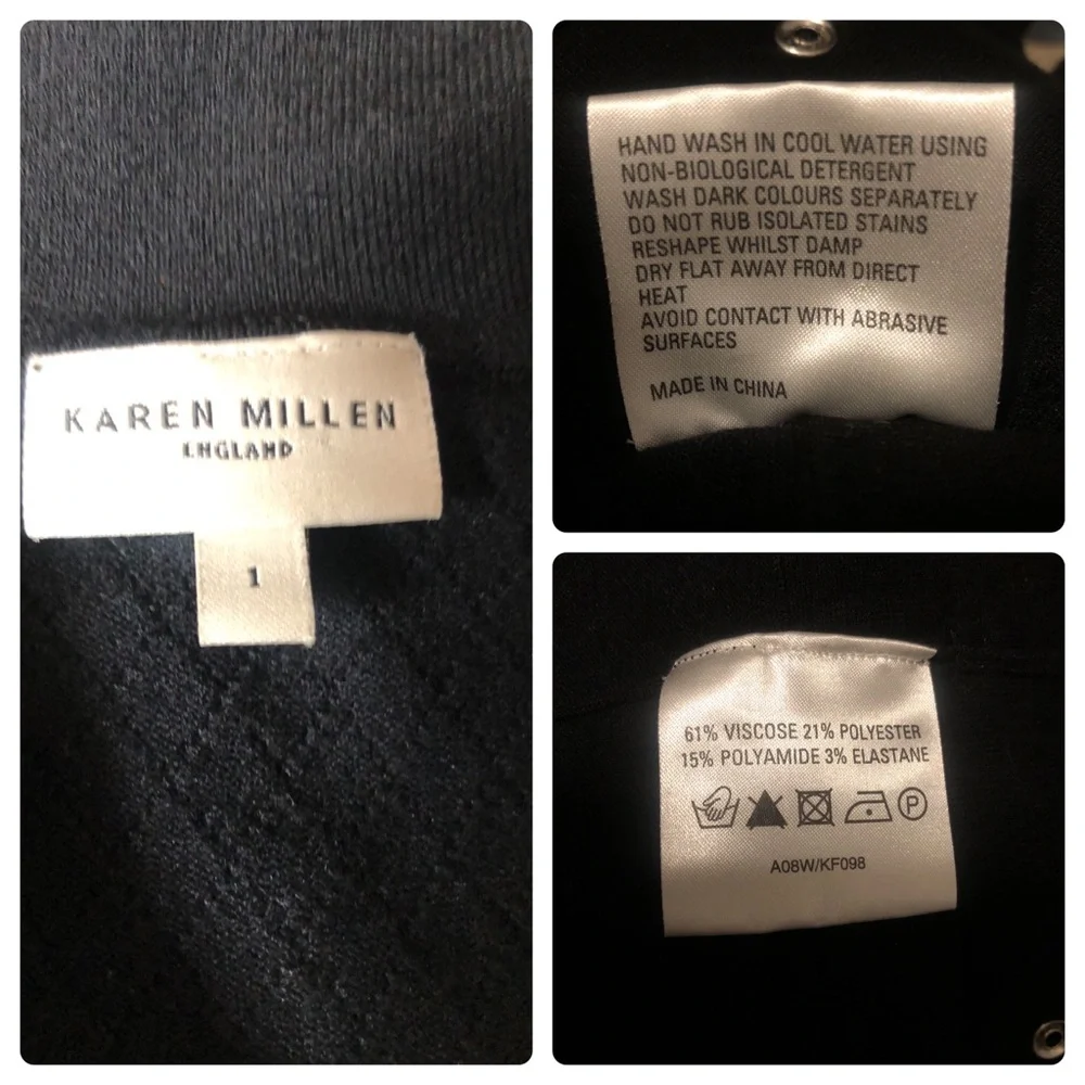 KAREN MILLEN ENGLAND BLACK JACKET/PREOWNED - Picture 8 of 17